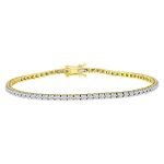 LADIES BRACELET 1.00CT ROUND DIAMOND 14K YELLOW GOLD(SI QUALITY) 2 64101Y