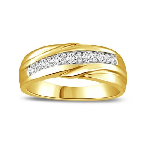 MEN'S BAND 0.50CT ROUND DIAMOND 10K YELLOW GOLD 1 66206Y
