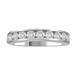 LADIES BAND 1.00CT ROUND DIAMOND 14K WHITE GOLD 2 68093W