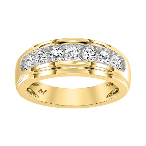 MEN'S BAND 1.00CT ROUND DIAMOND 10K YELLOW GOLD 1 74145Y