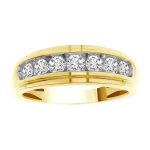 MEN'S BAND 0.75CT ROUND DIAMOND 10K YELLOW GOLD 2 74147Y