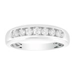 MEN'S BAND 0.50CT ROUND DIAMOND 10K WHITE GOLD 2 74149W