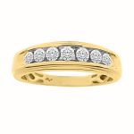 MEN'S BAND 0.50CT ROUND DIAMOND 10K YELLOW GOLD 2 74149Y