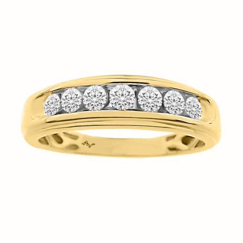 MEN'S BAND 0.50CT ROUND DIAMOND 10K YELLOW GOLD 1 74149Y