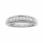 MEN'S BAND 0.25CT ROUND DIAMOND 10K WHITE GOLD 2 74304W