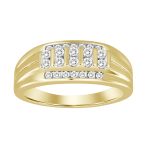 MEN'S BAND 0.50CT ROUND DIAMOND 10K YELLOW GOLD 2 78664Y