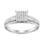 LADIES RING 0.20CT ROUND DIAMOND 10K WHITE GOLD 2 82408W