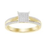 LADIES RING 0.20CT ROUND DIAMOND 10K YELLOW GOLD 2 82408Y