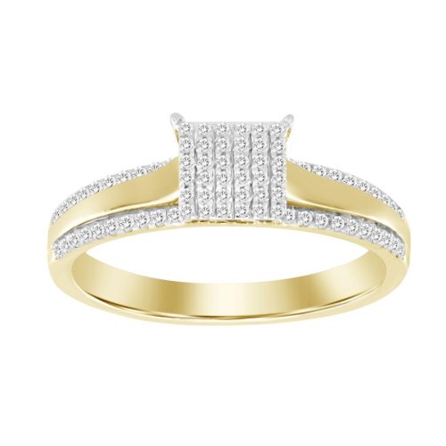 LADIES RING 0.20CT ROUND DIAMOND 10K YELLOW GOLD 1 82408Y