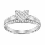 LADIES RING 0.20CT ROUND DIAMOND 10K WHITE GOLD 2 82409W