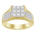 LADIES RING 1.00CT ROUND DIAMOND 10K YELLOW GOLD 2 82916Y