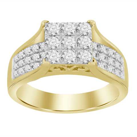 LADIES RING 1.00CT ROUND DIAMOND 10K YELLOW GOLD 1 82916Y