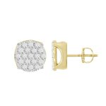 LADIES EARRINGS 1.00CT ROUND DIAMOND 10K YELLOW GOLD 2 83365Y
